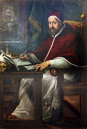 Archivo:Cavalier d'arpino, ritratto di papa Clemente VIII aldobrandini, 1598 ca (cropped)