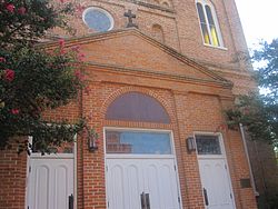 Church of the Immaculate Conception sign in Natchitoches, LA IMG 1966.JPG