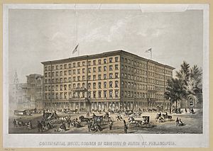 Archivo:Continental Hotel, corner of Chestnut & Ninth street Philadelphia LCCN2003653303