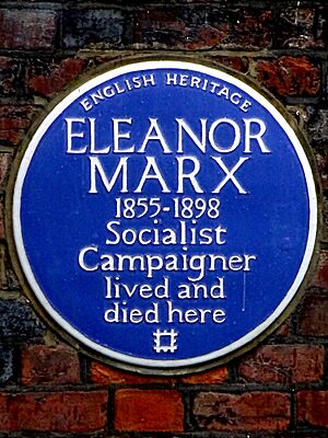 ELEANOR MARX 1855-1898 Socialist Campaigner lived and died here.jpg