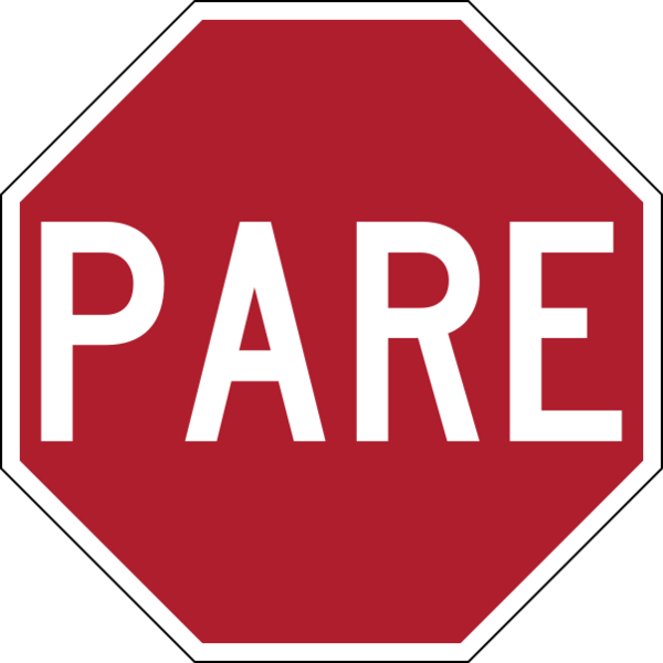 Ecuador road sign R1-1