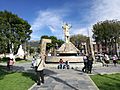 Estàtua d'Atahualpa a la plaça de los Baños del Inca