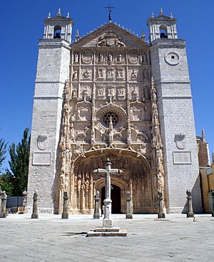 Archivo:Fachada de la iglesia conventual de San Pablo (Valladolid)