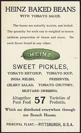 Archivo:Heinz Baked Beans with Tomato Sauce trade card back