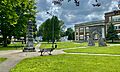 High School Centennial Arch and Skoi-yase Monument at Lafayette Park, Waterloo, New York - 20210710 - 01