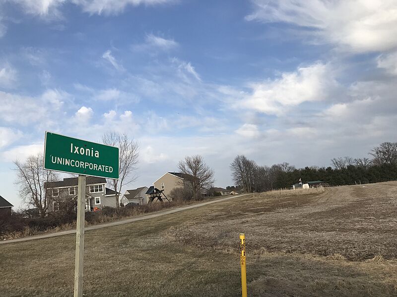 Ixonia Wisconsin highway sign