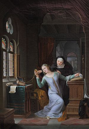 Archivo:Jean-Antoine Laurent - Héloïse embrassant la vie monastique
