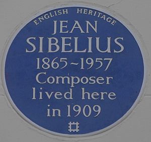 Archivo:Jean Sibelius 15 Gloucester Walk blue plaque