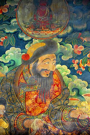 Archivo:Jokhang,Gushi Khan Fresco.Color