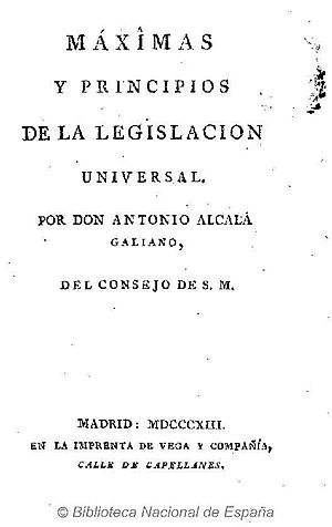 Archivo:Máximas y principios de la legislación universal 1813 Alcalá Galiano