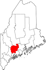 Map of Maine highlighting Kennebec County.svg