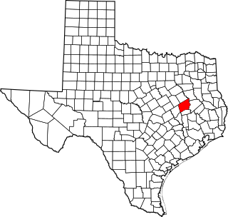 Map of Texas highlighting Leon County.svg