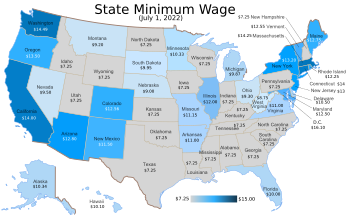 Archivo:Map of US minimum wage by state