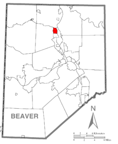 Map of West Mayfield, Beaver County, Pennsylvania Highlighted.png
