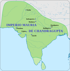 Ubicación de Imperio Maurya