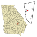 Montgomery County Georgia Incorporated and Unincorporated areas Ailey Highlighted