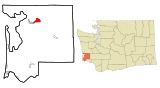 Pacific County Washington Incorporated and Unincorporated areas Raymond Highlighted.svg