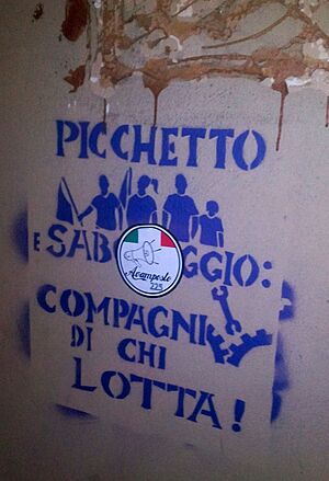 Archivo:Picchetto sabotaggio stencil in Turin