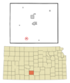 Pratt County Kansas Incorporated and Unincorporated areas Coats Highlighted