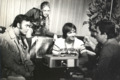 Roberto Carlos, Erasmo Carlos e Wanderléa durante a gravação do filme Roberto Carlos e o Diamante Cor de Rosa