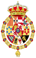 Royal Coat of Arms of Spain (1761-1868 and 1874-1931) Golden Fleece Variant.svg
