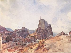 Archivo:Rudolf von Alt - Das Kastell San Lorenzo in Ragusa - 1840