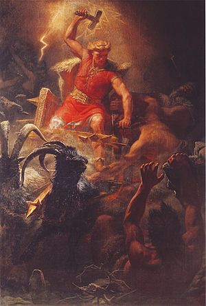 Archivo:Thor's Battle Against the Jötnar (1872) by Mårten Eskil Winge