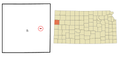 Wallace County Kansas Incorporated and Unincorporated areas Wallace Highlighted.svg