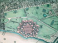 Archivo:1844 Map of Fort William and Esplanade