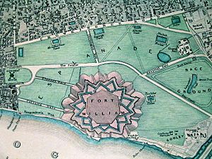 Archivo:1844 Map of Fort William and Esplanade