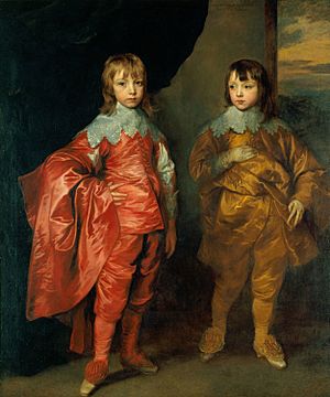 Archivo:Anthony van Dyck (1599-1641) - George Villiers, 2nd Duke of Buckingham (1628-87), and Lord Francis Villiers (1629-48) - RCIN 404401 - Royal Collection