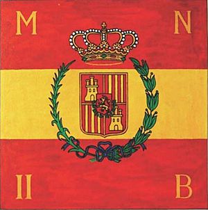 Archivo:Bandera de la Milicia Nacional de Zaragoza