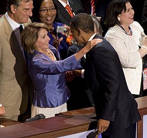 Archivo:Barack Obama and Nancy Pelosi at DNC (1)