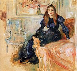Archivo:Berthe Morisot - Girl with Greyhound - 1893
