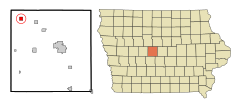 Boone County Iowa Incorporated and Unincorporated areas Boxholm Highlighted.svg