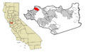 Contra Costa County California Incorporated and Unincorporated areas Rodeo Highlighted