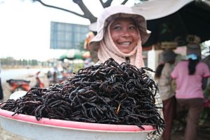 Archivo:Fried spiders Skuon Cambodia