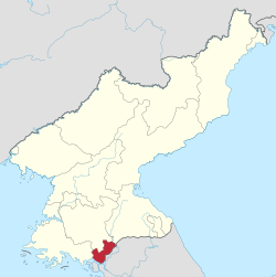 Kaesong in North Korea 2010.svg