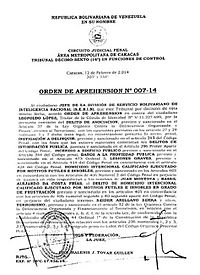 Archivo:Leopoldo López Apprehension's Order