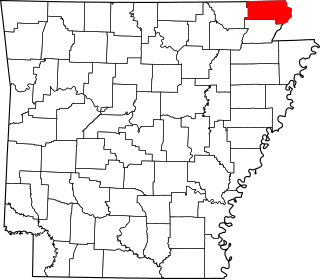 Map of Arkansas highlighting Clay County.svg