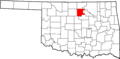 Map of Oklahoma highlighting Noble County