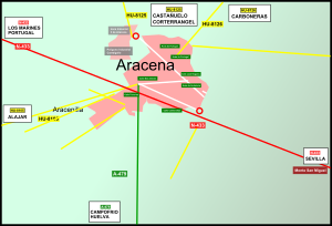 Archivo:Mapa de carreteras de Aracena