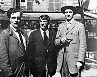 Archivo:Modigliani, Picasso and André Salmon
