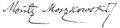 Moritz Moszkowski signature