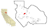 Plumas County California Incorporated and Unincorporated areas Twain Highlighted.svg