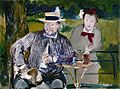 Portrait d'Ernest Hoschedé et sa fille Marthe - Édouard Manet