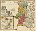 Portugalliae et Algarbiae cum finitimis Hispaniae regnis 1710 Johann Baptist Homann