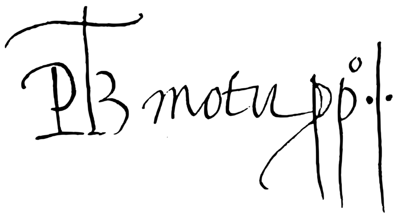 Signature of Pope Julius III