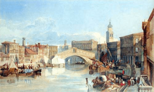 Archivo:The Rialto Bridge, Venice by William James Müller