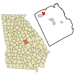 Wilkinson County Georgia Incorporated and Unincorporated areas Ivey Highlighted.svg